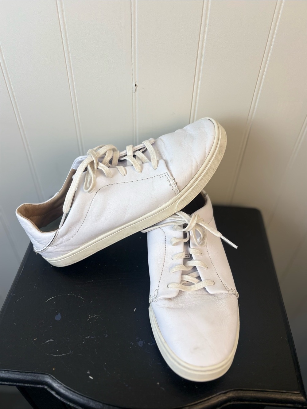 Olukai Pehuea Li Ili White Leather Sneakers Minimal Coastal Casual EU 39 W9 - Picture 3 of 11